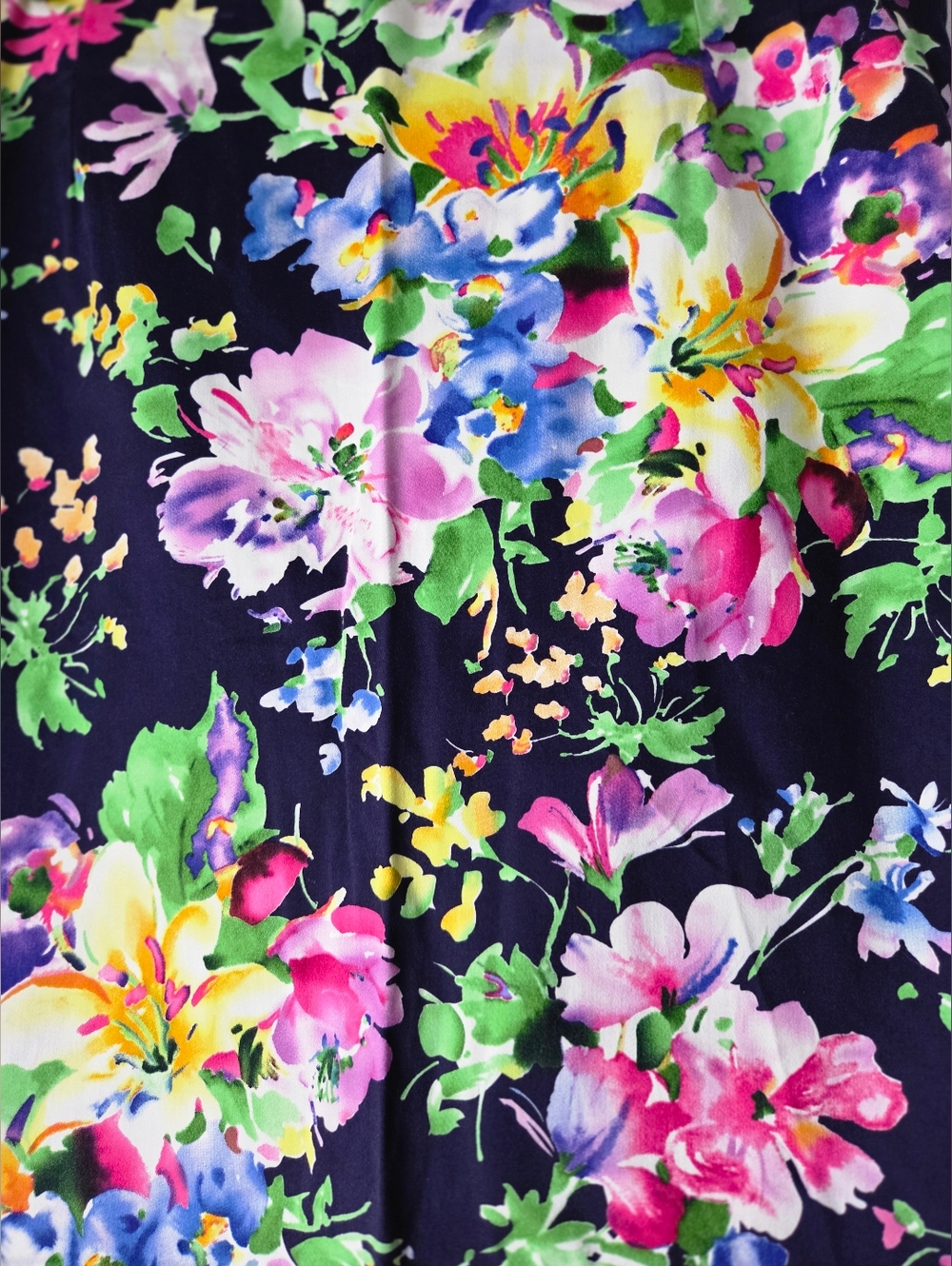 Lauren Ralph Lauren Navy Floral Pencil Skirt Size 14 - Picture 4 of 10